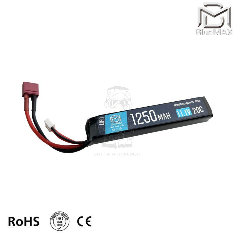 BlueMax Li-Po Battery Batteria 1250mAh 20C 11.1v Stick w Deans by Blue Max