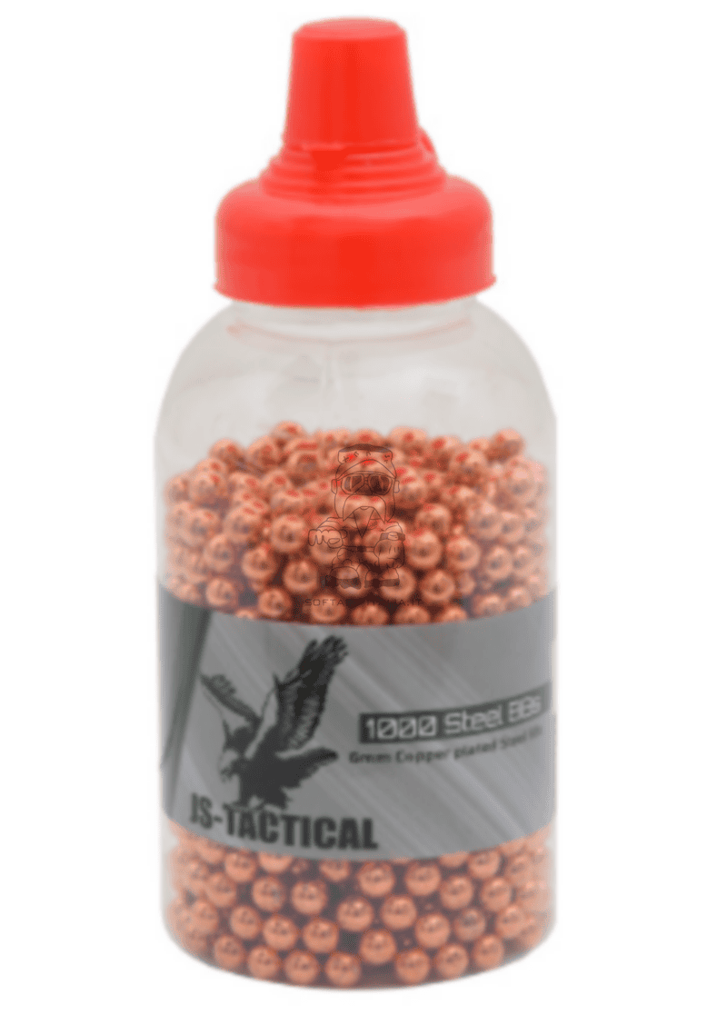 6mm bb Steel Copper Plated 0,80gr Pallini Softair in Acciaio Ramato 1000pz by Js-Tactical