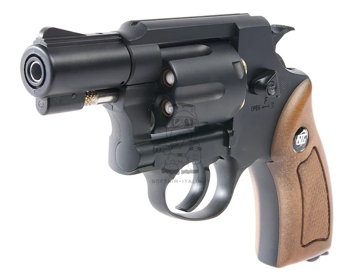 733 Revolver 2" Co2 Full Metal Black Version with Fake Wooden Grips by Gun Heaven