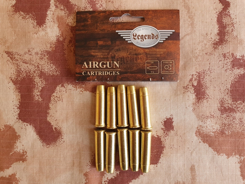 Airgun - Aria Compressa Cal. 4,5 - .177 Kit 6 Cartridges Cartucce per Revolver Smith & Wesson M29 - 629 & Peacmaker King Arms by Umarex