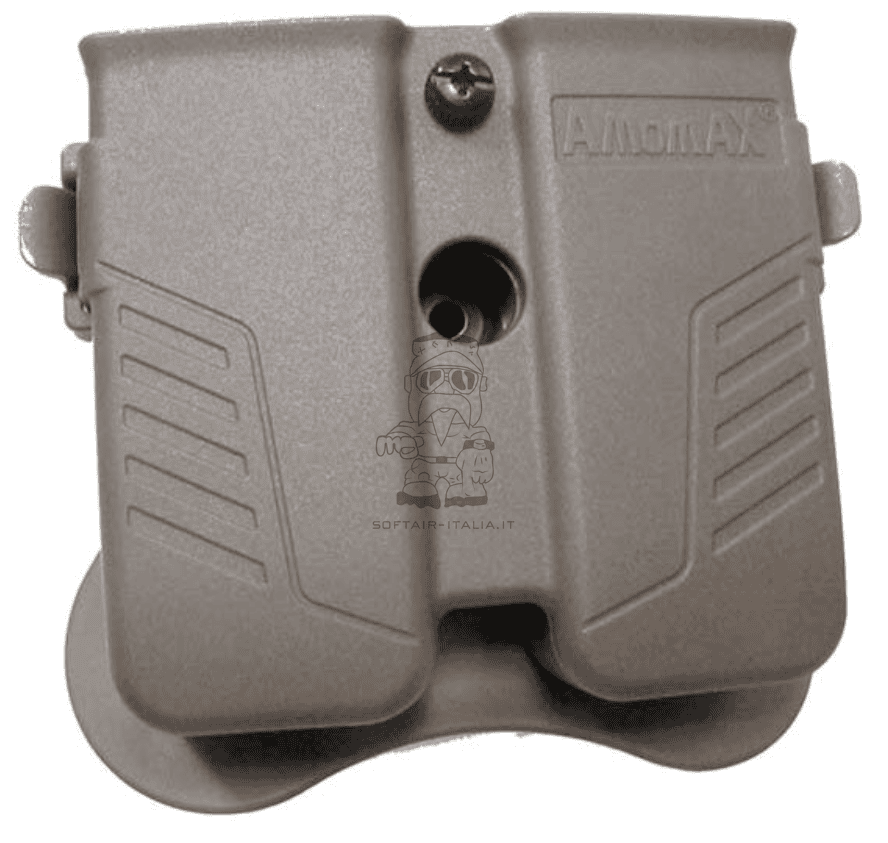 Amomax DE Dark Earth Doppio Caricatore Universale da Cintura - Cinturone by Amomax Holsters