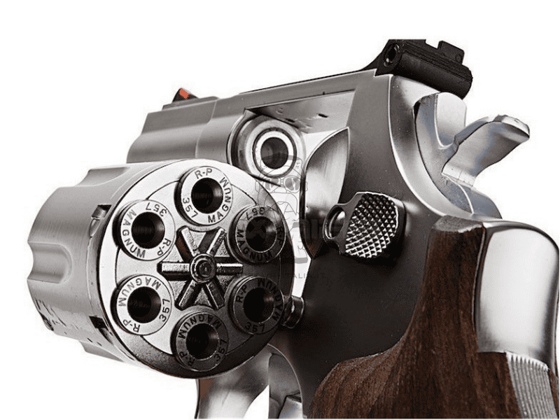 Ares Revolver S&W Wood Grips & Metal Co2 Model 686 2inch Silver - Chrome Version by Ares