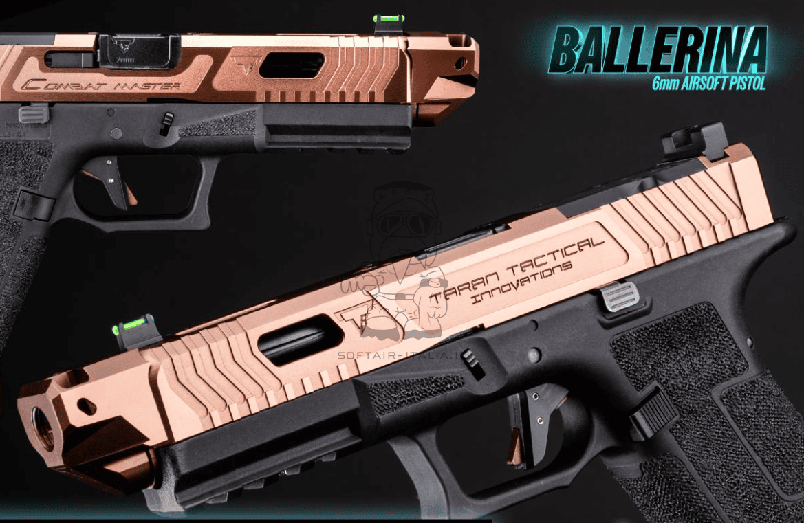 Ballerina RMR Coyote Bronze TTI Fully Licensed GGB Airsoft Pistol by Army Armament