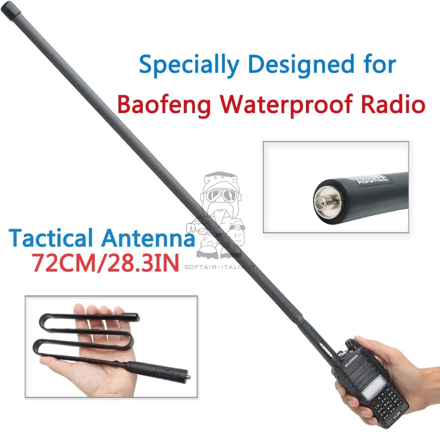 Baofeng SMA Female 72cm Tactical Folding Antenna Innesto Femmina by Baofeng