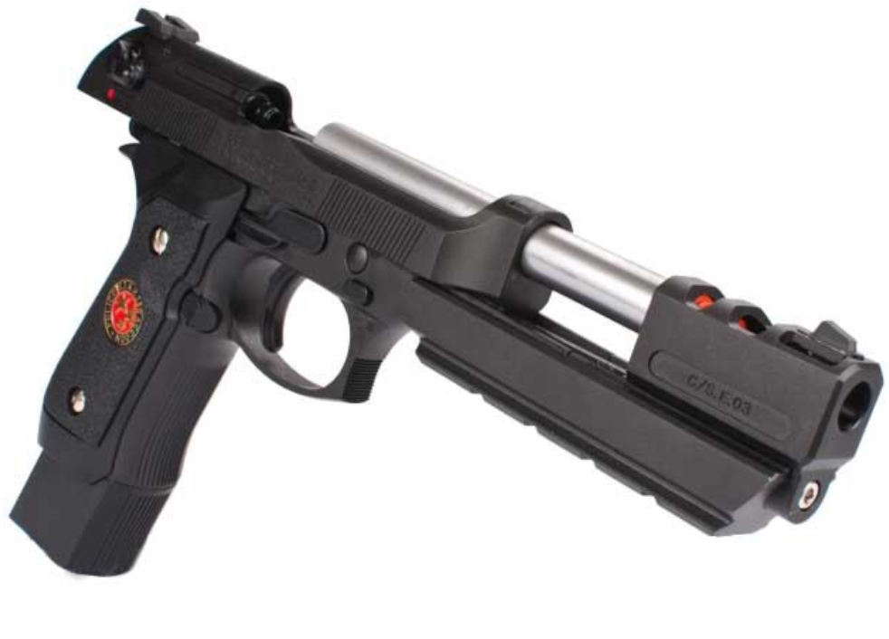 Barry Burton Samurai Edge Total Black Version Full Metal GBB Gas Blow Back V.2 Semi & Full Auto Airsoft Pistol by WE