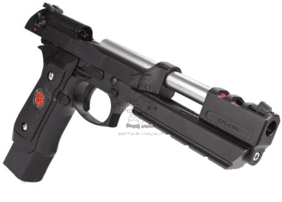 Barry Burton Samurai Edge Total Black Version Full Metal GBB Gas Blow Back V.2 Semi & Full Auto Airsoft Pistol by WE