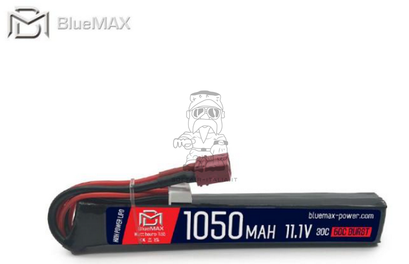 BlueMax Li-Po Battery Batteria 11.1v 1050mAh Stick T-Deans 113x16,5x14,9mm by BlueMax