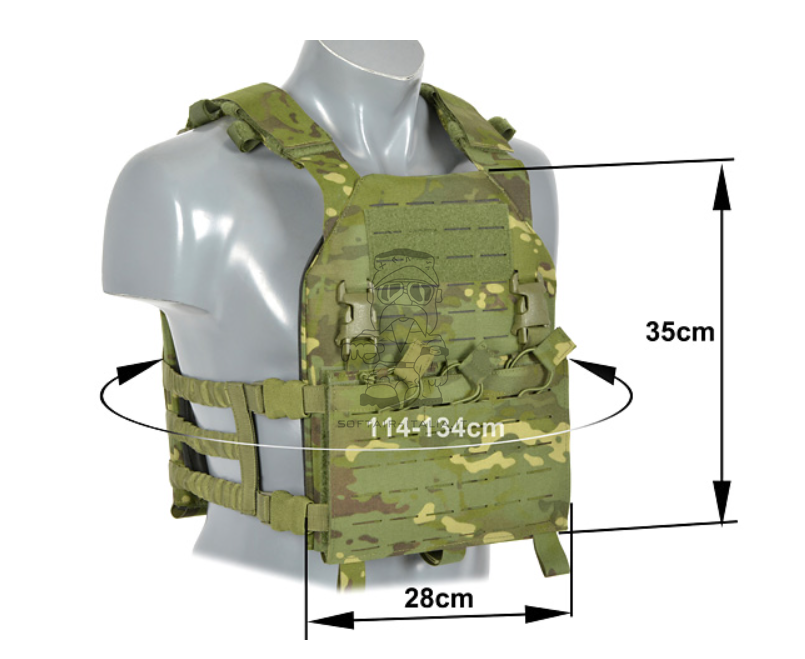 Buckle Up Assault Laser Cut Plate Carrier AR15 - M4 - AK Magazines Pouches MT Multicam Tropic Version by 8Fields