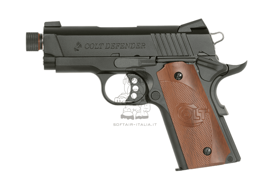 Colt 1911 Defender .45 ACP Fully Trademarks Licensed & Full Metal Airsoft Pistol by EMG > Army Armament
