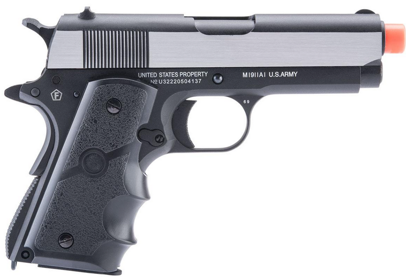 Colt 1911 Defender Cybergun Licensed GBB Gas Blow Back Dual Color Chrome Slide Version by SRC > Cybergun