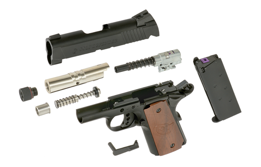 Colt 1911 Defender .45 ACP Fully Trademarks Licensed & Full Metal Airsoft Pistol by EMG > Army Armament