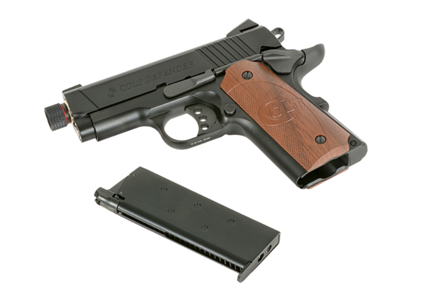 Colt 1911 Defender .45 ACP Fully Trademarks Licensed & Full Metal Airsoft Pistol by EMG > Army Armament