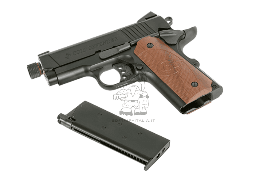 Colt 1911 Defender .45 ACP Fully Trademarks Licensed & Full Metal Airsoft Pistol by EMG > Army Armament