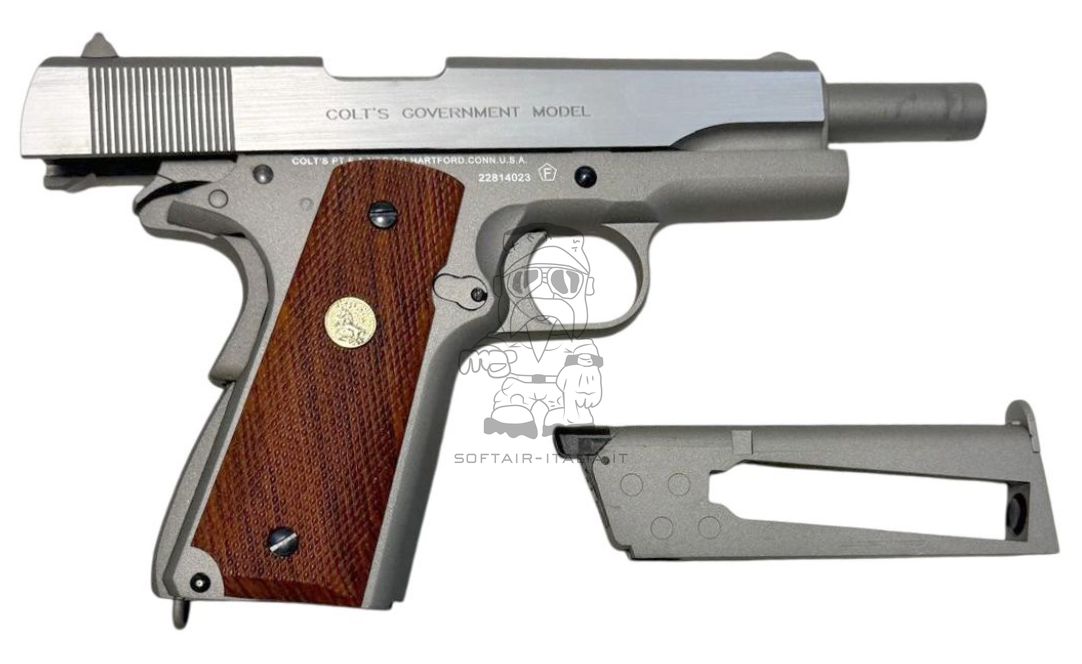 Colt MKIV Government 1911 Scritte e Loghi Originali Full Metal a Co2 by Cybergun > KWC