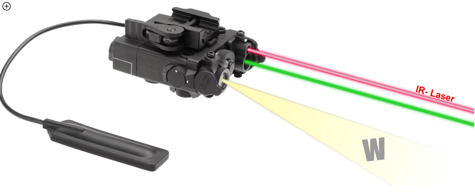 DBAL-A2 Lamp Illuminator Class 2 Green Laser Module + IR by WADSN