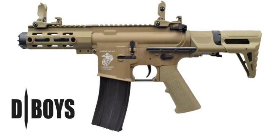DBoys PDW M4 Full Metal 5" 1-4 Aluminum RIS Tan Li-Po Ready by DBoys