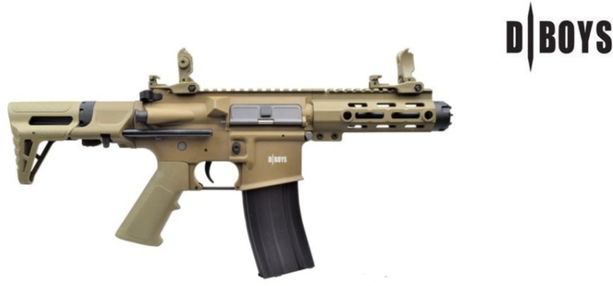 DBoys PDW M4 Full Metal 5" 1-4 Aluminum RIS Tan Li-Po Ready by DBoys