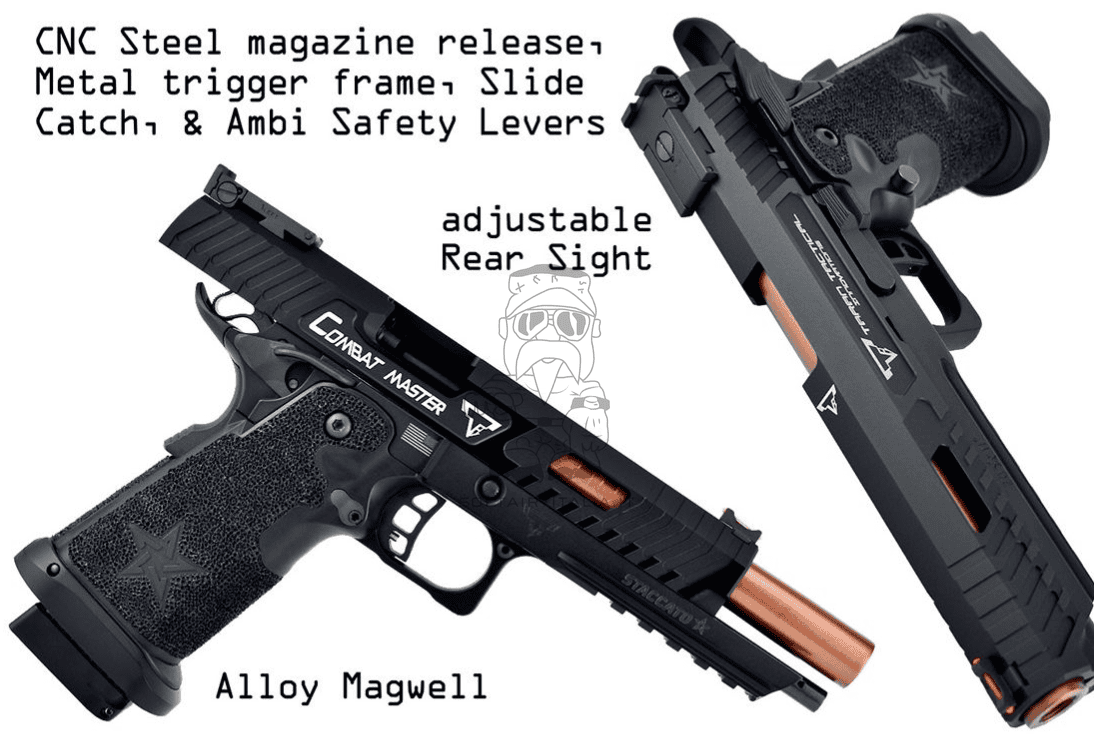 EMG Licensed Staccato 2011 TTI Taran Tactical Innovations GBB Gas Blow Back Pistol by Army Armament