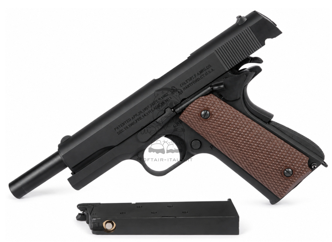 E&C 1911 Colt Licensed EC-3101 Full Metal GBB Airsoft Pistol by E&C