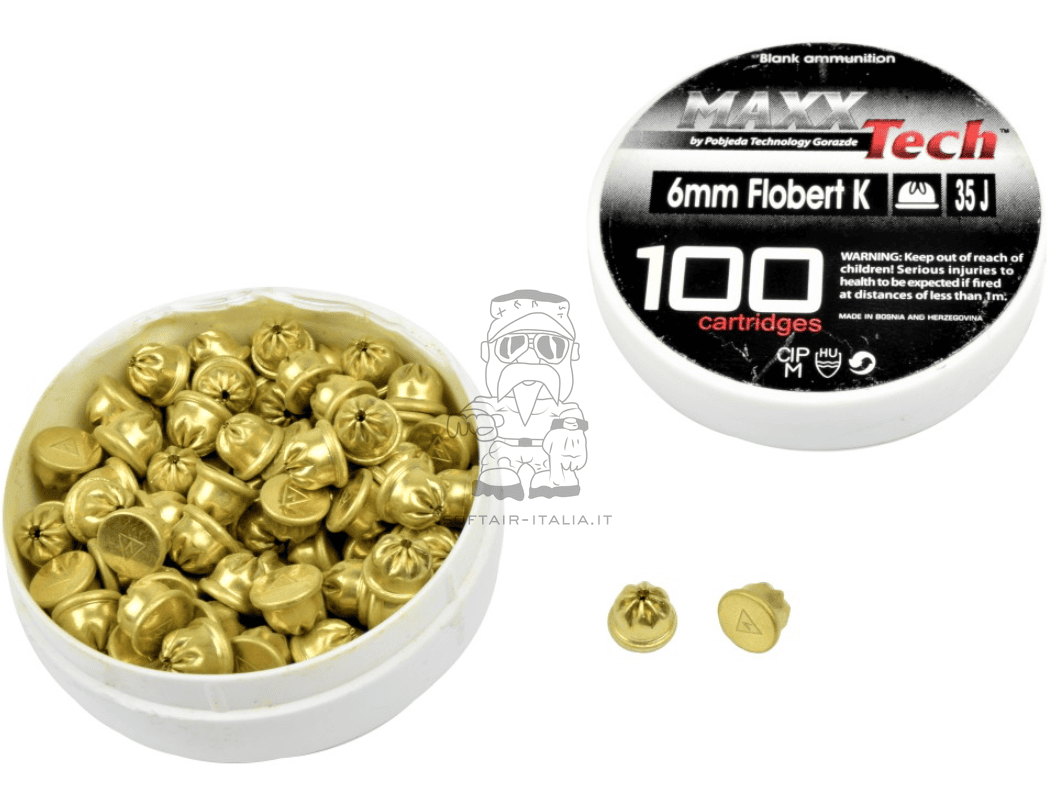 Flobert 6mm Cartucce a Salve Blank Cartridges 100pcs by MAXXTech
