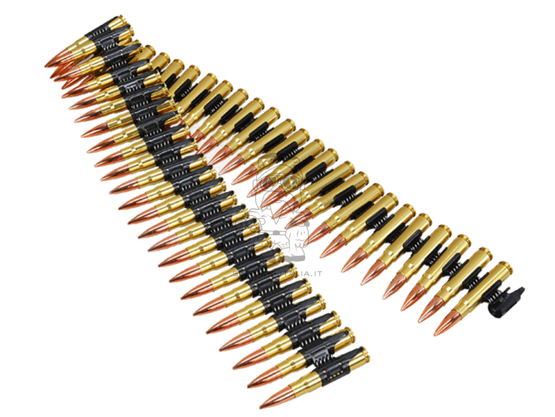 MG42 Cal. 7,92 x 57mm Dummy 50pcs Bullet Chain Cartuccera Inerte da 50 Cartucce Cal.7.92 by G&G