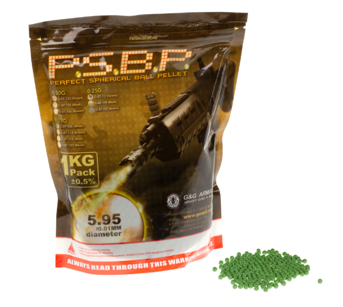 G&G G-07-117 Perfect 0.25 Green bb 1kg = 4000pcs by G&G
