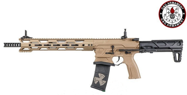 OFFERTE SPECIALI - SPECIAL OFFERS: G&G BAMF Kinetics Cobalt AR15 G2 M-LOK Recon ETU - Mosfet 3 Rounds Burst Tan Version AEG by G&G