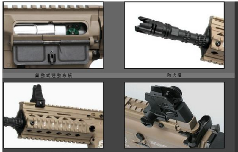 G&G GR4 Pneumatic BlowBack 100Y DST Folding Stock Tan AEG by G&G