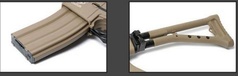 G&G GR4 Pneumatic BlowBack 100Y DST Folding Stock Tan AEG by G&G