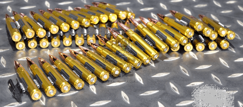 MG42 Cal. 7,92 x 57mm Dummy 50pcs Bullet Chain Cartuccera Inerte da 50 Cartucce Cal.7.92 by G&G