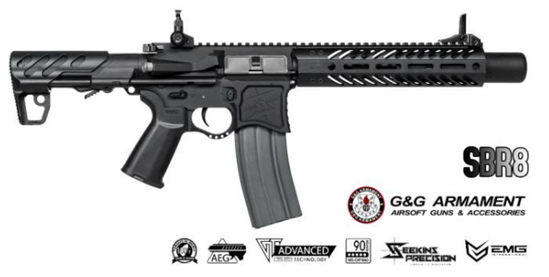 G&G SBR8 Mock Suppressor 9" ETU - Mosfet EMG Seeking Precision Full Metal AEG by G&G