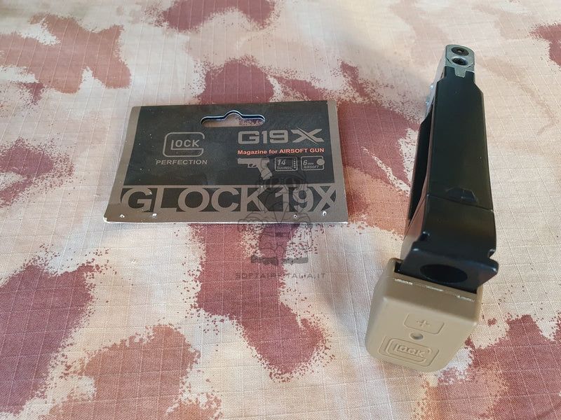 Glock 19X 14bb Co2 Tan Magazine Caricatore by SRC - Umarex