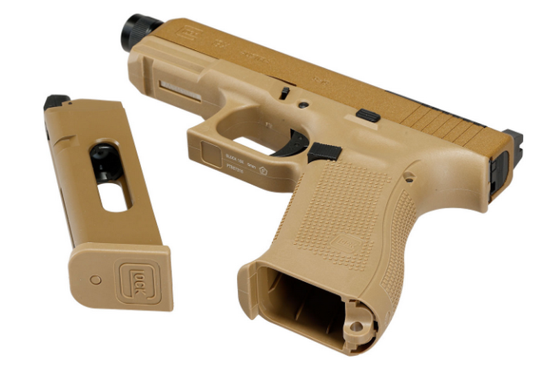 Glock 19X MOS Interface For Red Dot & Metal Slide Co2 GBB Coyote Tan Airsoft Pistol by Umarex