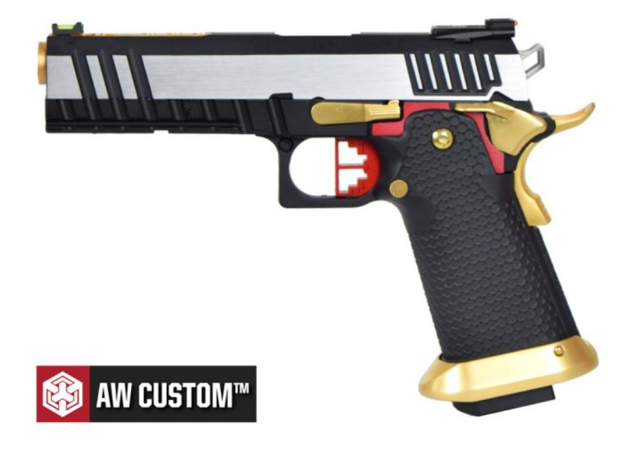 Hi-Capa 5.1 Skeleton GBB - Co2 Compatible Red and Gold Edition by AW Custom