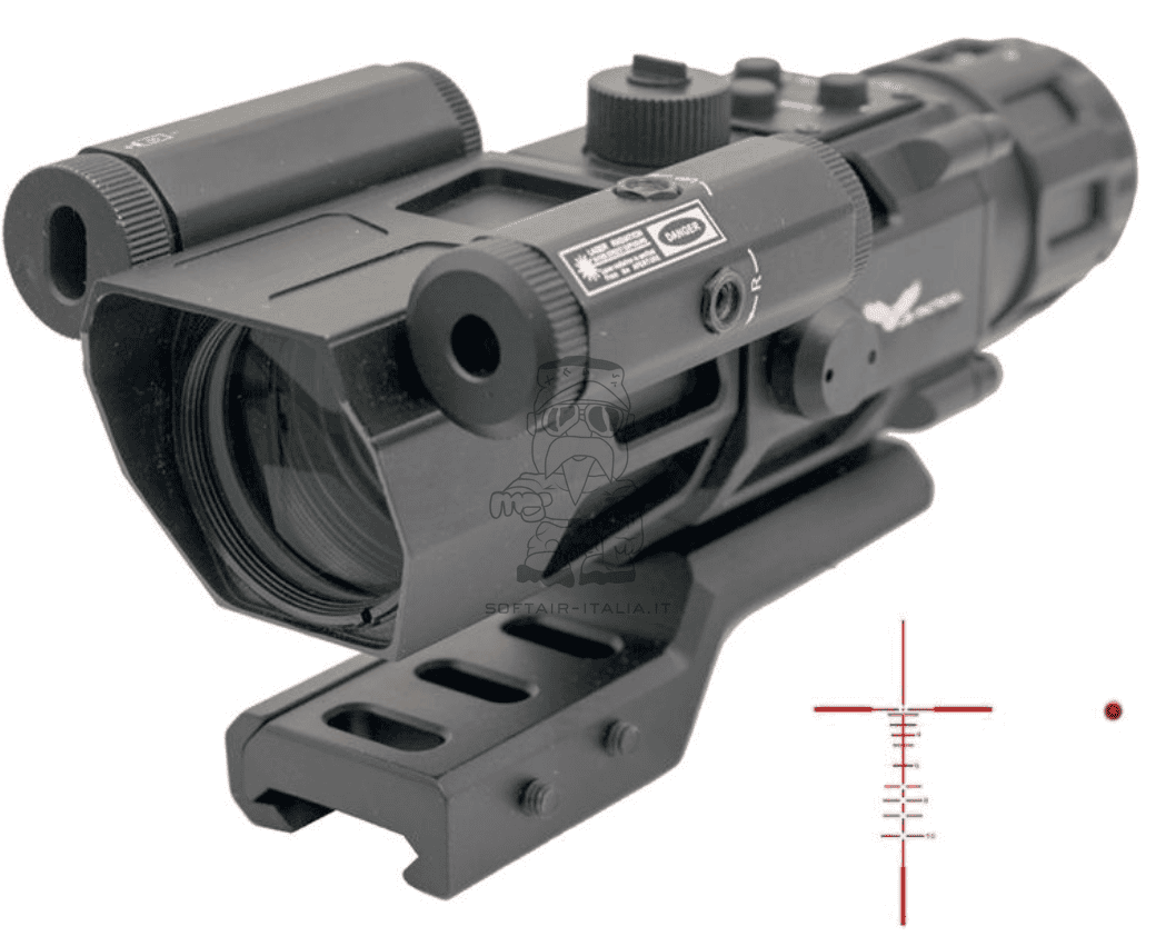 Js-Tacticla® Red Laser - Prismatic 4 x 32 Scope by Js-Tactical®