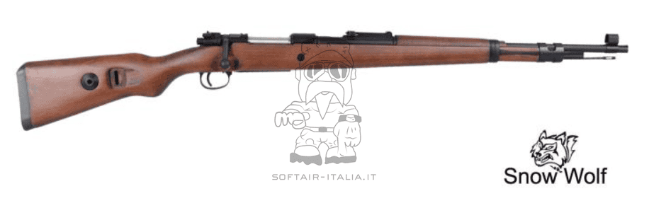 Kar98K K98 Mauser Karabiner WWII Spring Bolt Action Full Wood & Metal Rifle by Snow Wolf