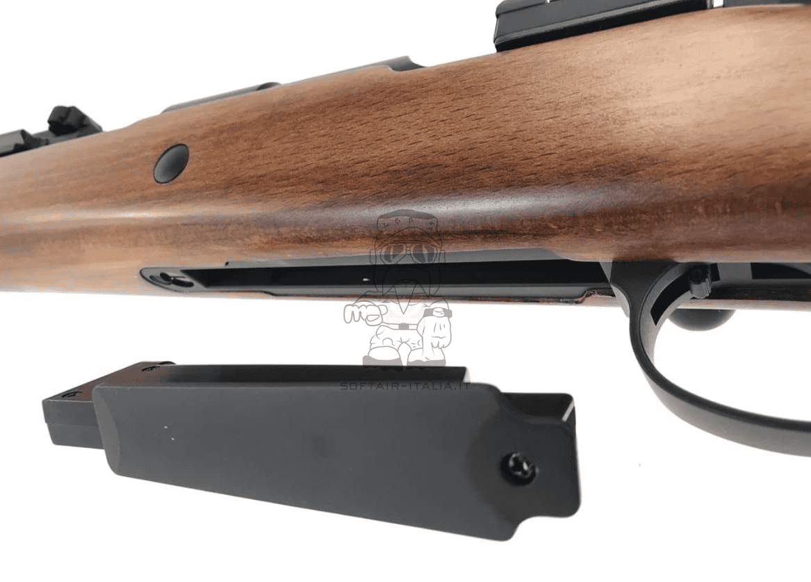Kar98K K98 Mauser Karabiner WWII Spring Bolt Action Full Wood & Metal Rifle by Snow Wolf