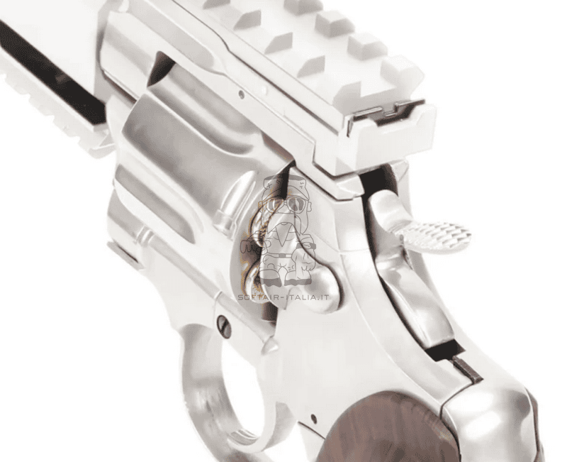 King Arms Python 357 Evil V2 Silver - Chrome Full Metal Gas Airsoft Pistol by King Arms