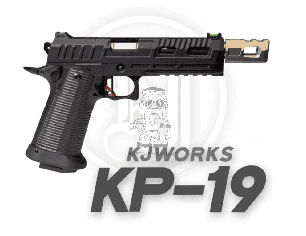 Kjw Hi-Capa KP-19 Optics Ready RMR GBB Gas Blow Back Airsoft Pistol by Kjw