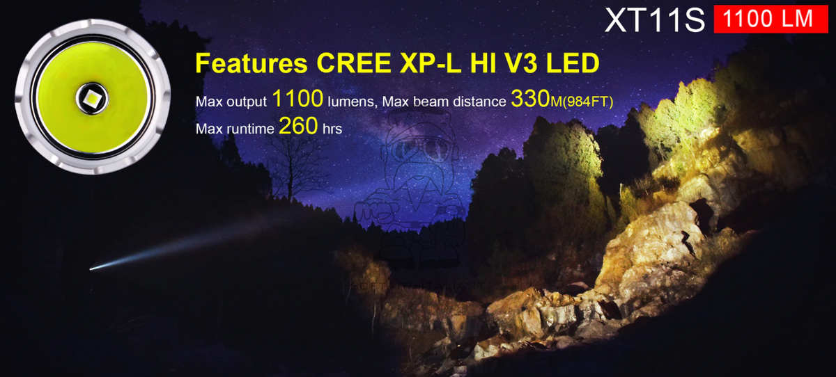 Klarus XT11S Gen. 4 CREE XP-L HI V3 LED 1100L Torch Torcia by Klarus