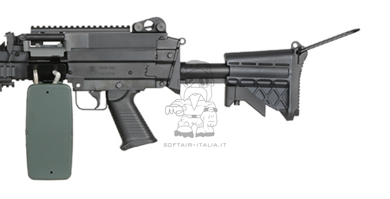 M249 Retractable Stock w. Aluminum Stock Pipe M249 Calcio Retrattile con Tubo Calcio in Alluminio by A&K