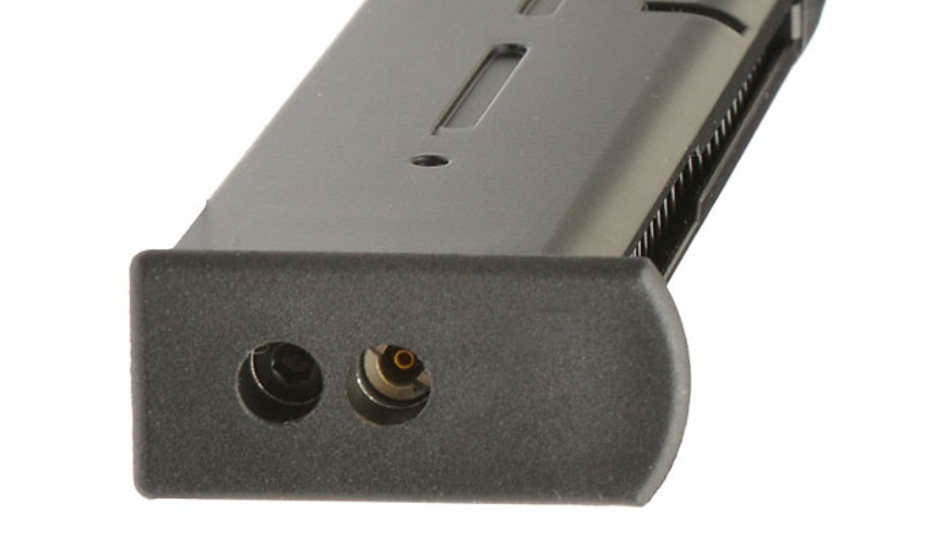 M45A1 Colt Licensed Full Metal GBB Gas Blow Back Airsoft Pistol Scritte e Loghi Originali 25bb Gas Magazine by 8mm Pro Shop - Army Armament