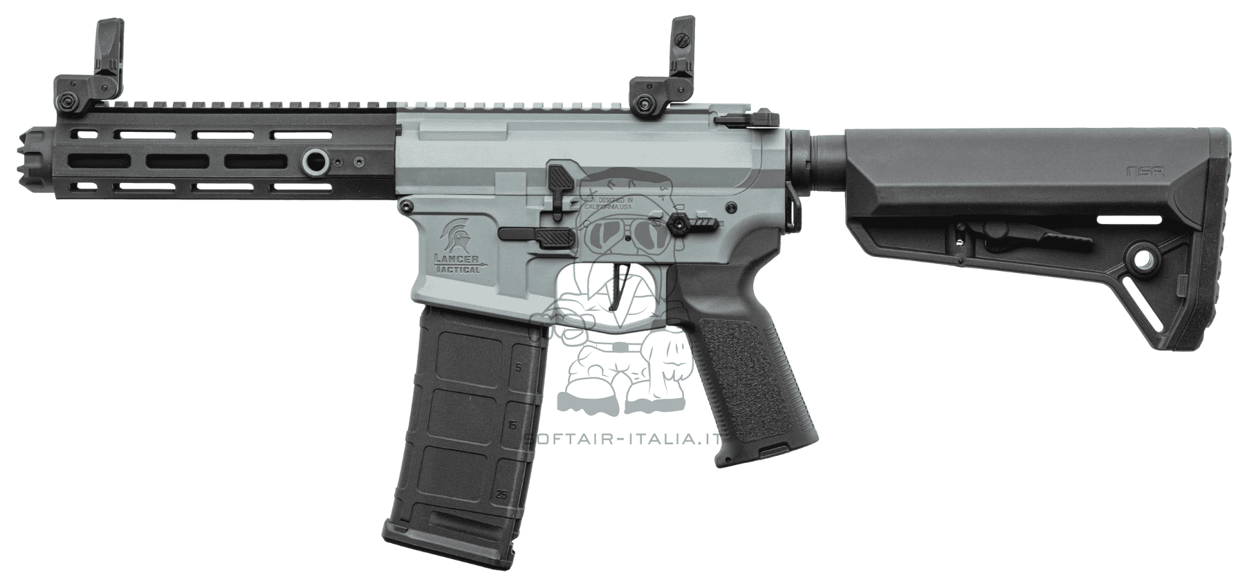 M4 Hellion LT-32 NSR Stock Gen2 AEG Combo Pack Dual Tone Grey - Black by Lancer Tactical