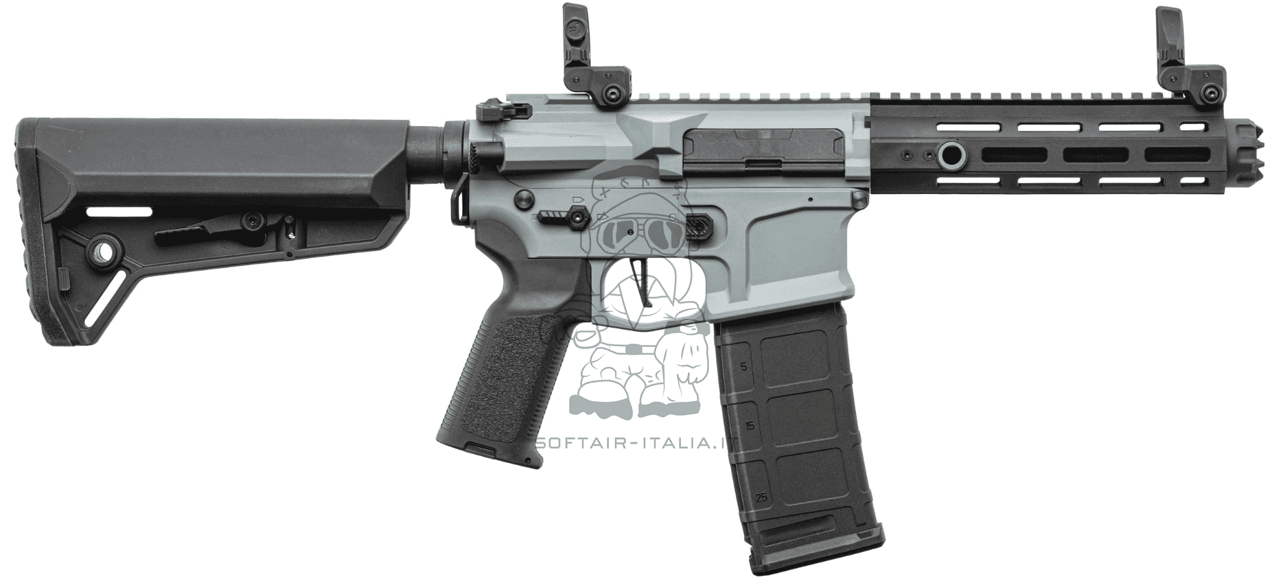 M4 Hellion LT-32 NSR Stock Gen2 AEG Combo Pack Dual Tone Grey - Black by Lancer Tactical