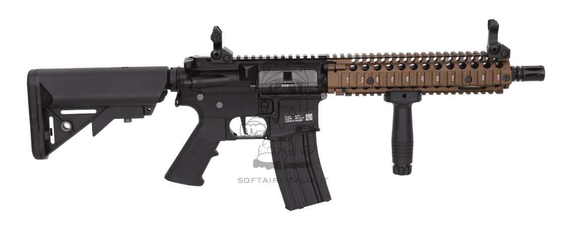 MK18 Daniel Defense Colt Licensed SA-E19 EDGE 10,5" HAL²™ Bluetooth® Low Energy Widget Chaos Bronze Dual Color AEG by EMG Cybergun