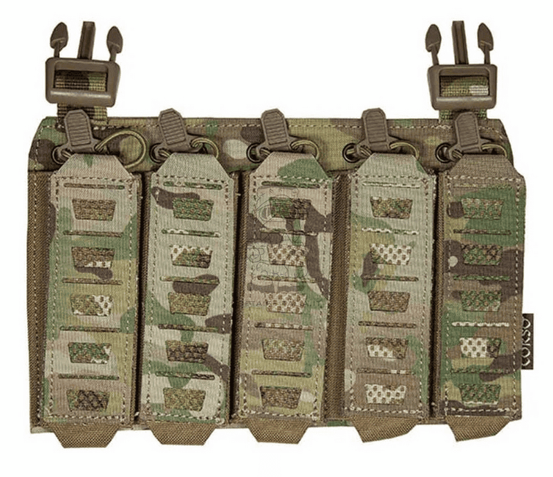 MP5 - MP7 Dagger 5 Magazines Pouch MC Multicam MOLLE Front Panel Porta Caricatori by CORSO Tactical