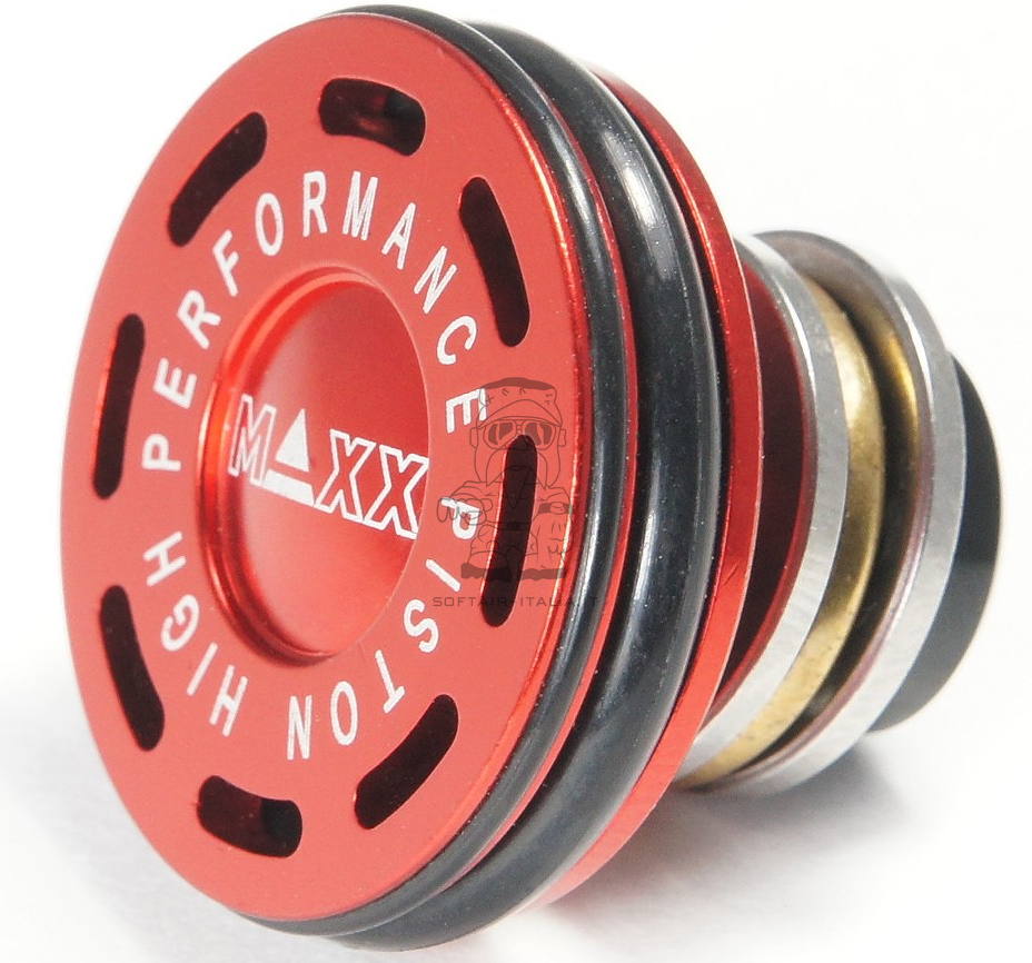 Maxx Model CNC Aluminum Double O-Ring Ball Bearing AEG Piston Head Testa Pistone Doppio O-Ring by Maxx Model