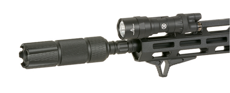 Outer Barrel Extension 14mm CCW x 26mm Finned Version Prolunga Volata by Slong Airsoft