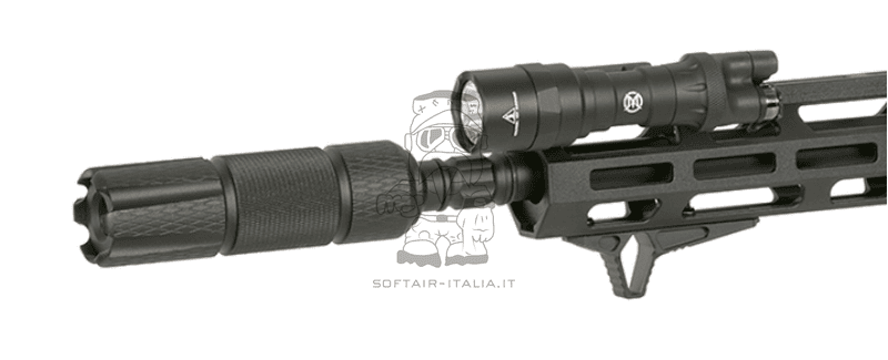 Outer Barrel Extension 14mm CCW x 26mm Finned Version Prolunga Volata by Slong Airsoft