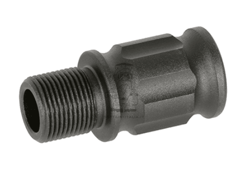 Outer Barrel Extension 14mm CCW x 26mm Finned Version Prolunga Volata by Slong Airsoft
